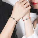 Conjunto de Pulseiras ajustáveis estilo casal com projeção criativa de 100 idiomas eu te amo