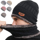 Kit com 3 gorros e cachecol versáteis para adultos unissex