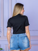 Cropped Feminino Gola Alta