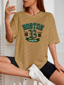 Camiseta Feminina Streetwear Estampada Boston 1991