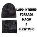 Kit com 3 gorros e cachecol versáteis para adultos unissex
