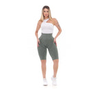 Bermuda Premium Feminina Academia Fitness Empina Levanta Bumbum Verde Militar