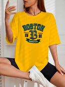 Camiseta Feminina Streetwear Estampada Boston 1991
