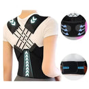 Corretor de postura ajustável para homens e mulheres, suporte para pescoço e ombros, cinto para alívio da dor.