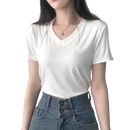 Top cropped malha canelada nozinho estiloso