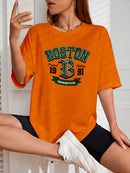 Camiseta Feminina Streetwear Estampada Boston 1991