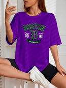 Camiseta Feminina Streetwear Estampada Boston 1991