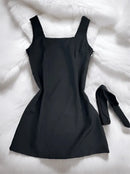 Vestido Feminino Elegante com Cinto e Zíper Lateral verão