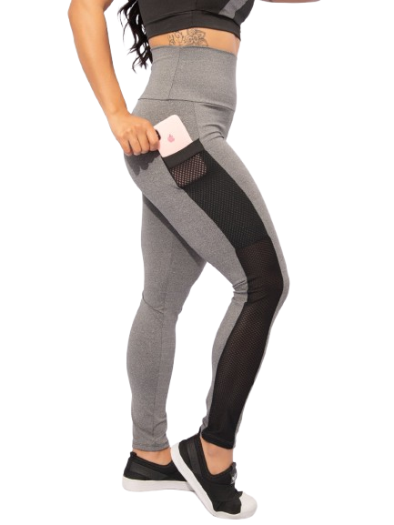 Calça Legging Com Bolso Fitness para Academia Feminina Cintura Alta