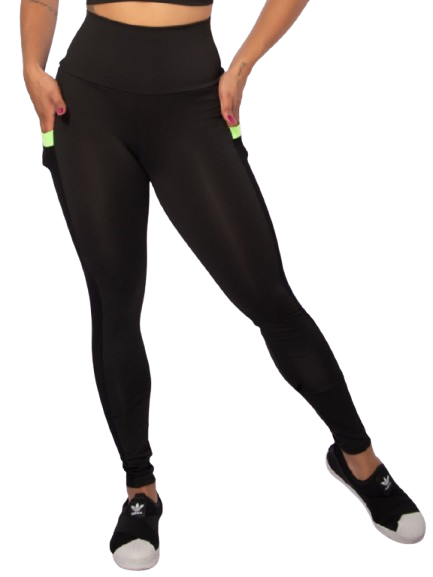 Calça Legging Com Bolso Fitness para Academia Feminina Cintura Alta