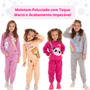 Kit Sortido de 6 Peças de Roupas Femininas Infantil Inverno - 3 blusas casacos + 3 calças do 1 ao 10