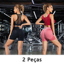 KIT 2 Shorts de Academia Premium, com Encolhimento de Barriga e Levanta Bumbum