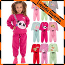 Kit Sortido de 6 Peças de Roupas Femininas Infantil Inverno - 3 blusas casacos + 3 calças do 1 ao 10