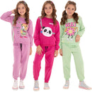 Kit Sortido de 6 Peças de Roupas Femininas Infantil Inverno - 3 blusas casacos + 3 calças do 1 ao 10