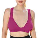 Sutiã feminino com decote em V profundo, sutiã feminino sem costura, sutiã com suporte push-up, sutiã, top, roupa íntima