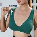 Sutiã feminino com decote em V profundo, sutiã feminino sem costura, sutiã com suporte push-up, sutiã, top, roupa íntima