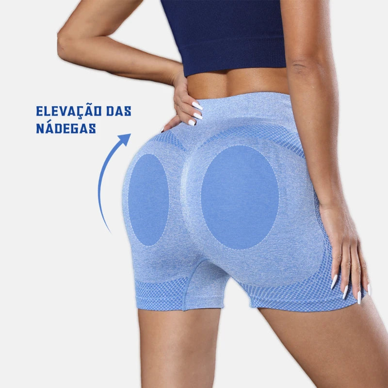 KIT 2 Shorts de Academia Premium, com Encolhimento de Barriga e Levanta Bumbum