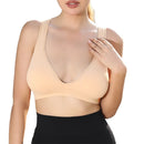 Sutiã feminino com decote em V profundo, sutiã feminino sem costura, sutiã com suporte push-up, sutiã, top, roupa íntima