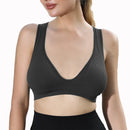 Sutiã feminino com decote em V profundo, sutiã feminino sem costura, sutiã com suporte push-up, sutiã, top, roupa íntima