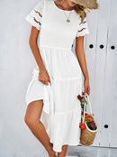 Vestido feminino Premium elegante vazado em linha