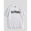 Camisa masculina  streetwear Los Angeles Graffit básica Cotton skater