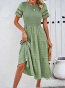 Vestido feminino Premium elegante vazado em linha