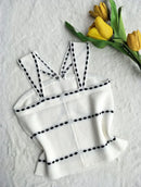 Top Francês Verão 2025  Slim Fit Sem Mangas Casual Básico Regata Diária