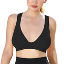 Sutiã feminino com decote em V profundo, sutiã feminino sem costura, sutiã com suporte push-up, sutiã, top, roupa íntima