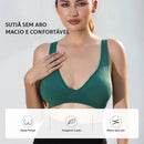 Sutiã feminino com decote em V profundo, sutiã feminino sem costura, sutiã com suporte push-up, sutiã, top, roupa íntima