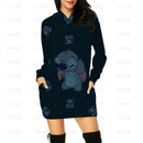 Vestido sexy com capuz, vestidos de baile, mangas compridas, chique, feminino, noite, festa luxuosa da Disney, mini vestido suéter, costurado, elegante, feminino, Y2K