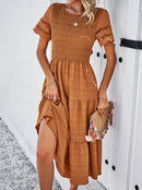 Vestido feminino Premium elegante vazado em linha