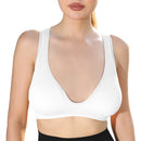 Sutiã feminino com decote em V profundo, sutiã feminino sem costura, sutiã com suporte push-up, sutiã, top, roupa íntima