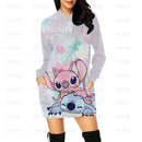 Vestido sexy com capuz, vestidos de baile, mangas compridas, chique, feminino, noite, festa luxuosa da Disney, mini vestido suéter, costurado, elegante, feminino, Y2K