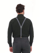 Camisa social de algodão preta slim manga comprida