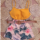 Conjunto Floral Tecido Premium