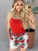 Conjunto Floral Tecido Premium