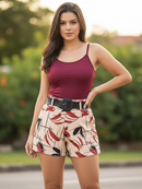 Conjunto Floral Tecido Premium