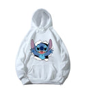 Blusa Moletom Canguru Lilo Stitch Desenho Feminino Capuz Com Bolso Anime Adulto