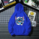 Blusa Moletom Canguru Lilo Stitch Desenho Feminino Capuz Com Bolso Anime Adulto